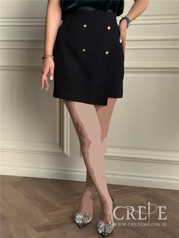 دامن جلو دکمه نما قد 40
