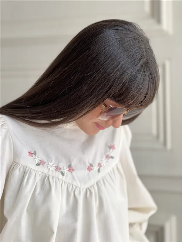 شومیز گلدوزی لینن نچرال 