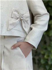 شلوار لینن پیله دار