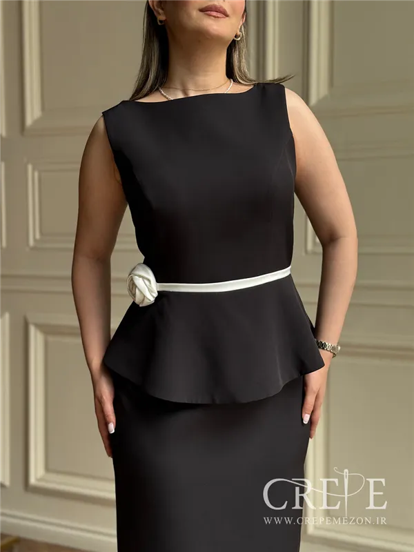 پیراهن میدی تک گل