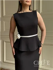 پیراهن میدی تک گل