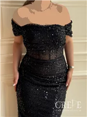 پیراهن دکلته تور پولکی