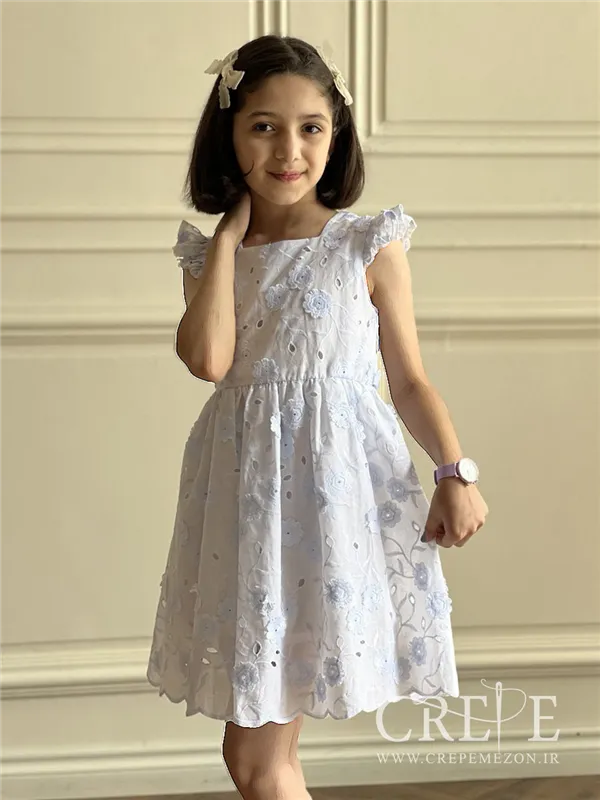 پیراهن لینن خامه دوزی 