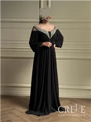 ماکسی بالا تنه چین دار نگینی