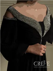 ماکسی بالاتنه چین دار نگینی