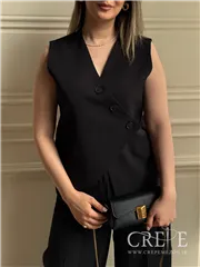 ست دو تیکه جلیقه شلوار سه دکمه