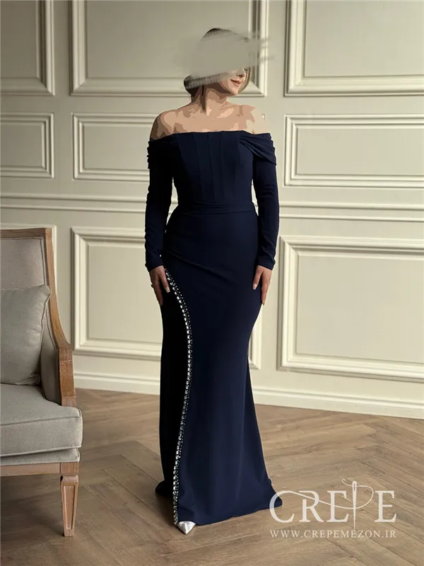 ماکسی دالقیچ یقه قایقی