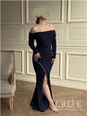 ماکسی دالقیچ یقه قایقی