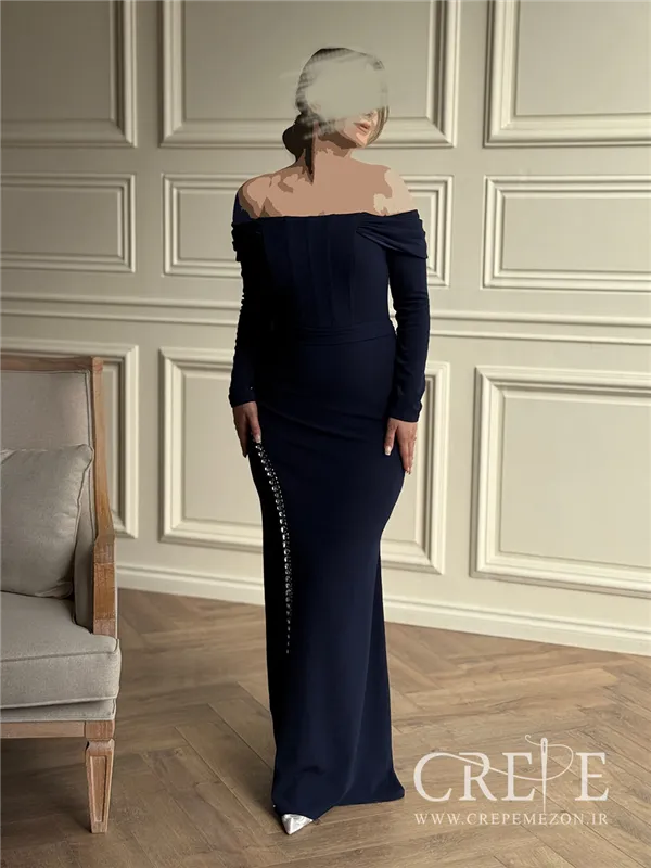 ماکسی دالقیچ یقه قایقی