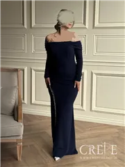 ماکسی دالقیچ یقه قایقی