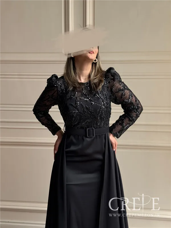 ماکسی دو دامنه ساتن و پنل