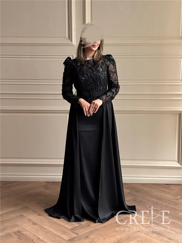 ماکسی دو دامنه ساتن و پنل