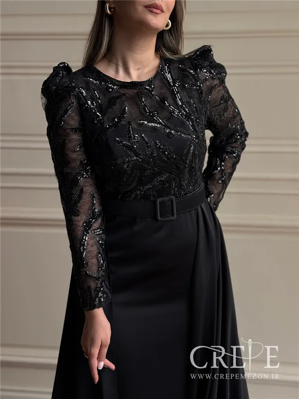 ماکسی دو دامنه ساتن و پنل