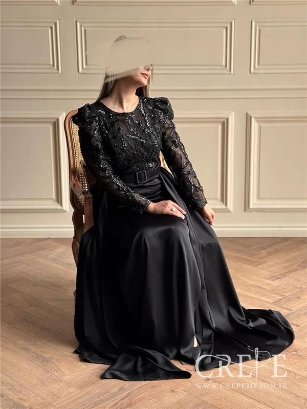 ماکسی دو دامنه ساتن و پنل