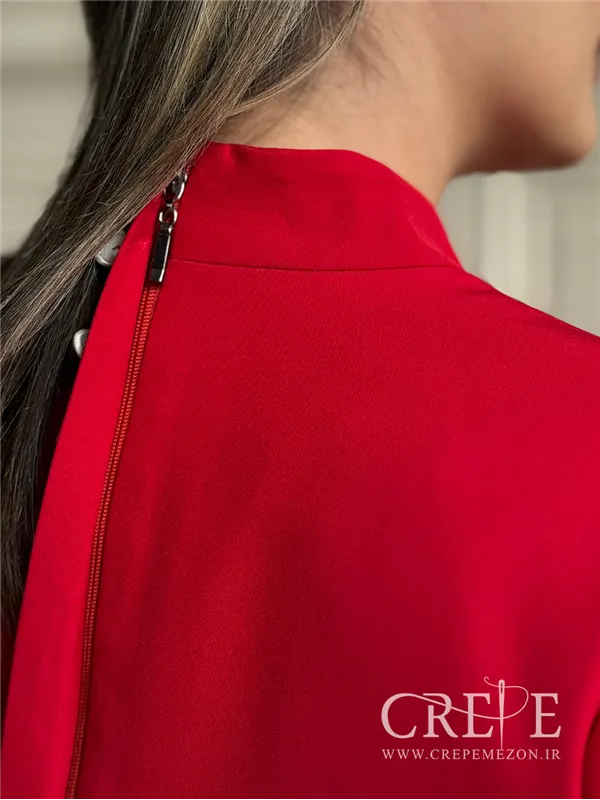 پیراهن عروسکی دکمه نما پاپیونی