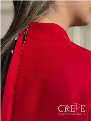 پیراهن عروسکی دکمه نما پاپیونی