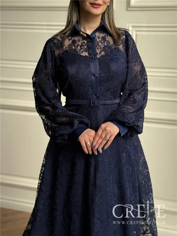 پیراهن تورگیپور و ساتن 4 دکمه