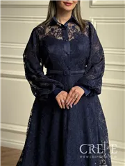 پیراهن تورگیپور و ساتن 4 دکمه