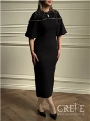 پیراهن بالاتنه گیپور نوار نگینی