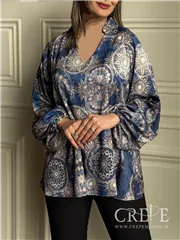 شومیز ساتن یقه هفت داگلاس