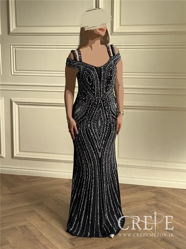 ماکسی دالقیچ مروارید دوزی