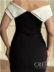 ماکسی یقه قایقی کمربندی