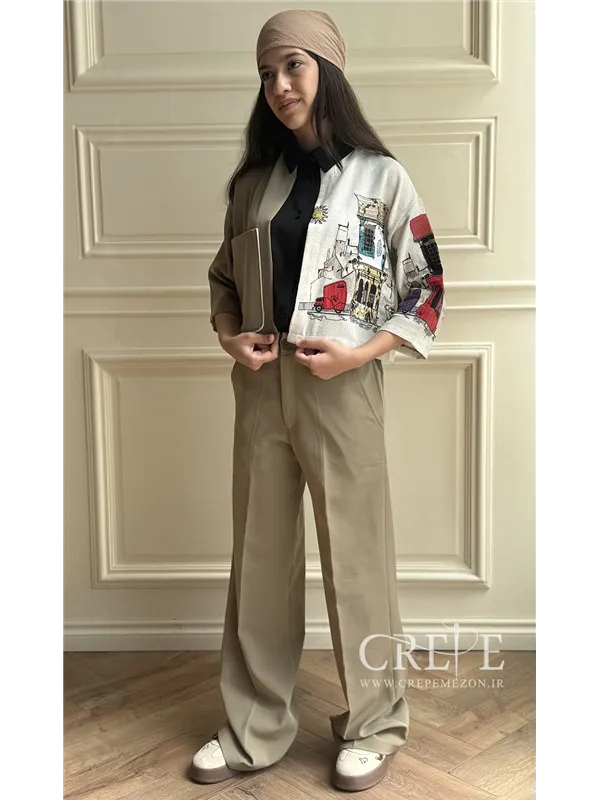 ست کت وشلوارتیکه دوزی