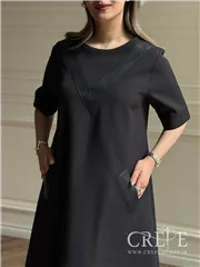 پیراهن چرم دوزی جیب نما