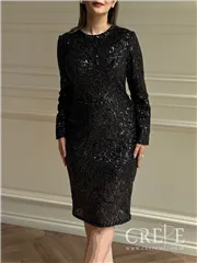 پیراهن یقه گرد پولکی