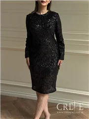 پیراهن یقه گرد پولکی