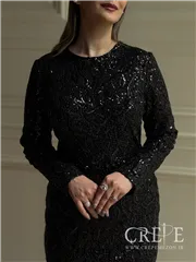 پیراهن یقه گرد پولکی