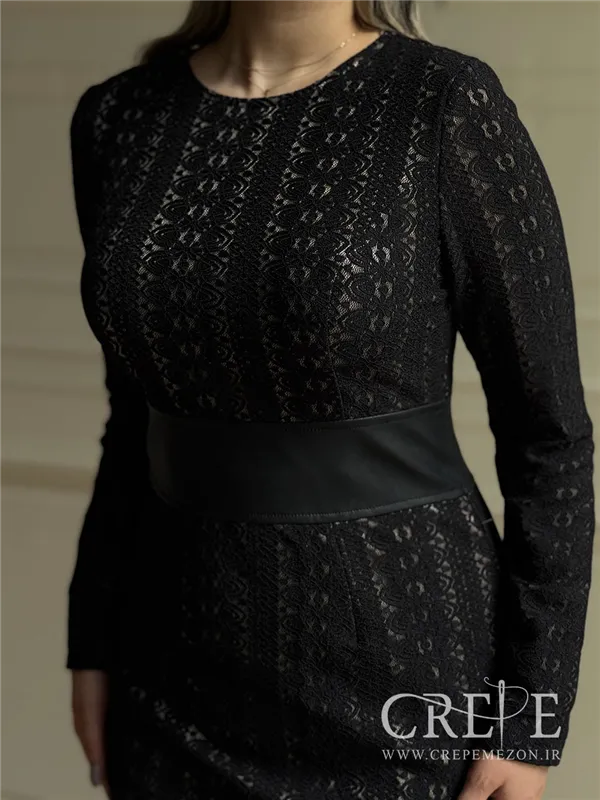 پیراهن کوتاه کمر چرم