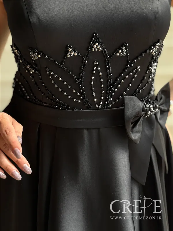 ماکسی ساتن کمر سنگدوزی