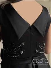 ماکسی ساتن کمر سنگ دوزی 