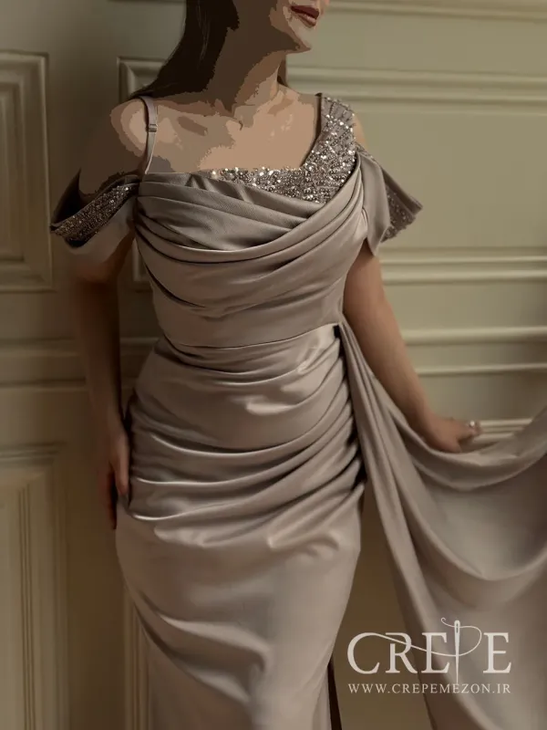 ماکسی ساتن تک شال هلیا