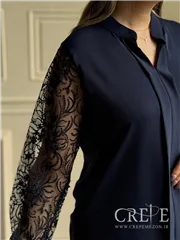 شومیز دوپیله آستین تور