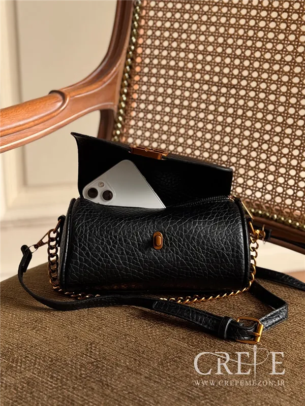 کیف استوانه ای سگگ طلایی