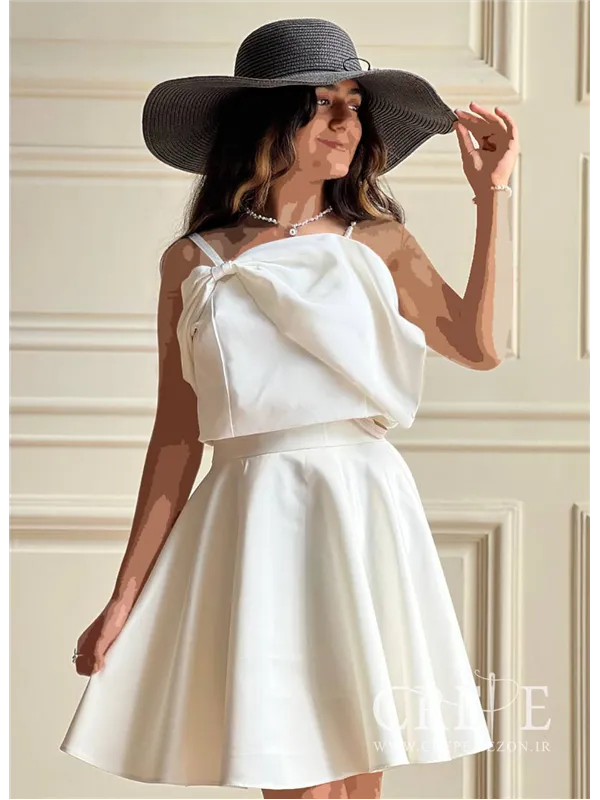 کراپ پاپیون بند مرواریدی