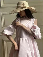 پیراهن  آستین پفی شنل دار