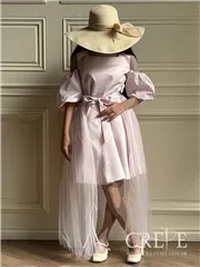 پیراهن  آستین پفی شنل دار