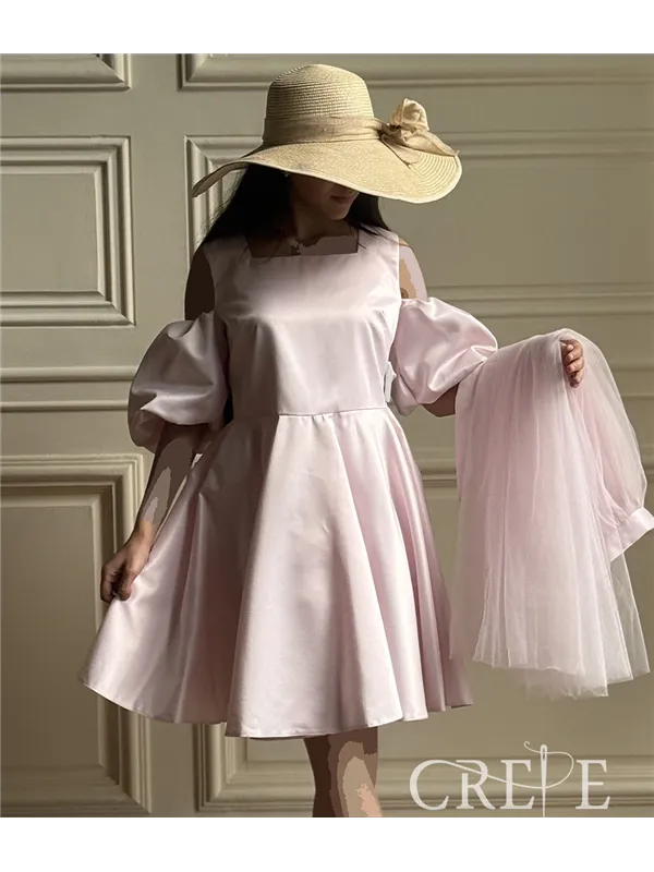 پیراهن  آستین پفی شنل دار