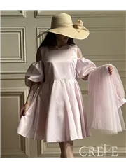 پیراهن  آستین پفی شنل دار