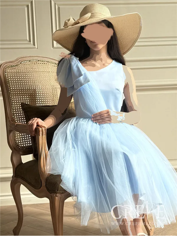 پیراهن سرشانه پاپیون