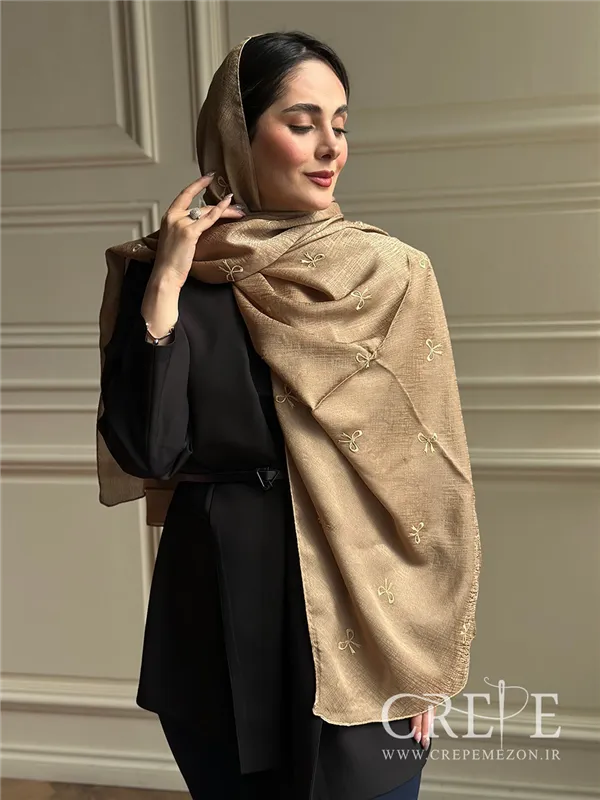 شال ژاکارد پاپیونی