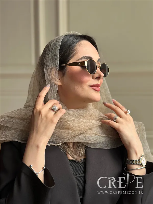 شال حریر کریشه پفکی ck