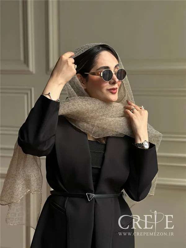 شال حریر کریشه پفکی ck