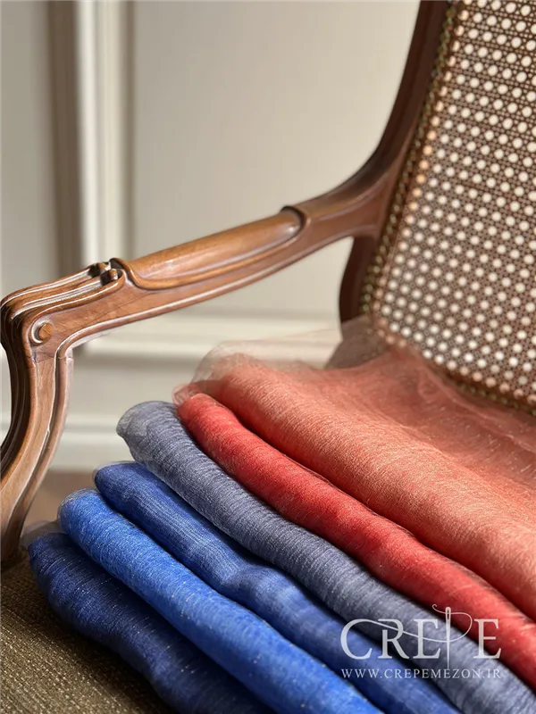 شال حریر دولایه زری دار 