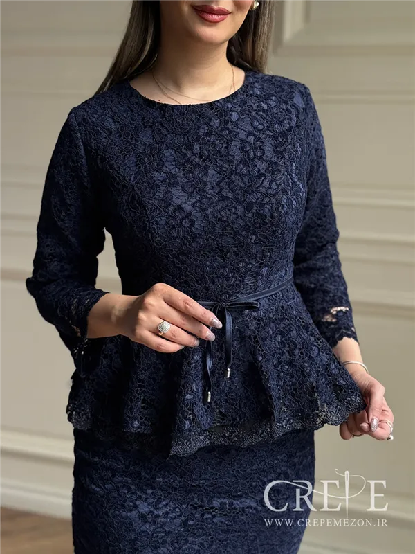 بلوز دامن مخمل گیپور