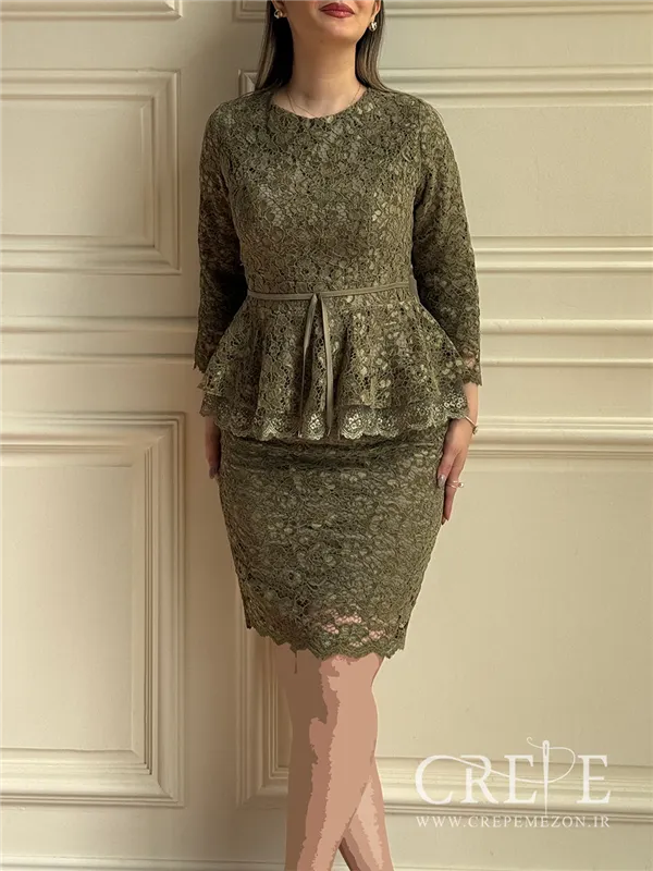 بلوز دامن مخمل گیپور