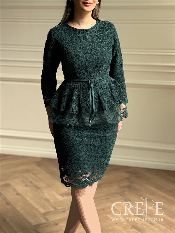 بلوز دامن مخمل گیپور